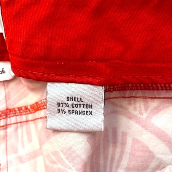 Women’s Talbot's Red and White Firecracker Cotton & Spandex Pants Size 6 - Picture 8 of 8